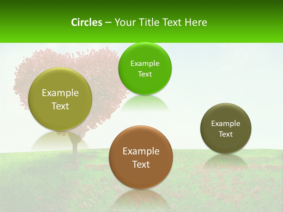 Tree In The Form Of Heart PowerPoint Template