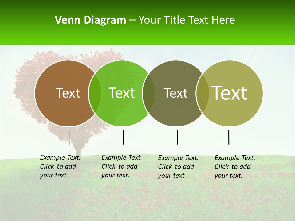 Tree In The Form Of Heart PowerPoint Template