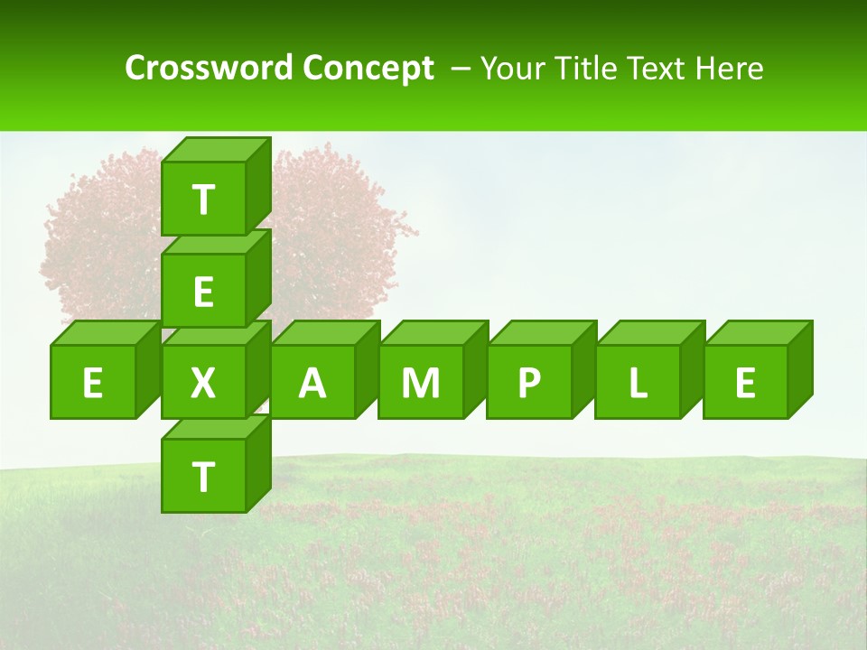 Tree In The Form Of Heart PowerPoint Template