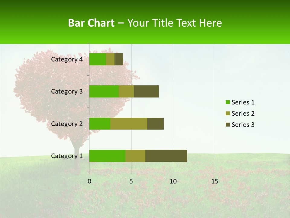 Tree In The Form Of Heart PowerPoint Template