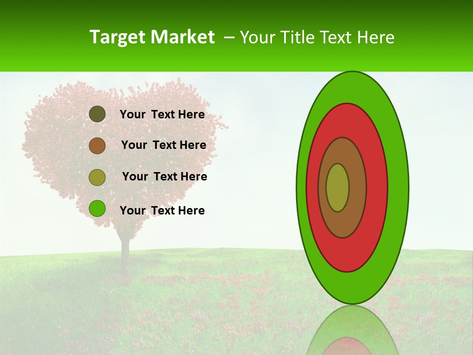 Tree In The Form Of Heart PowerPoint Template