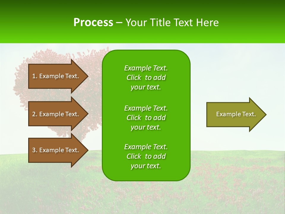 Tree In The Form Of Heart PowerPoint Template