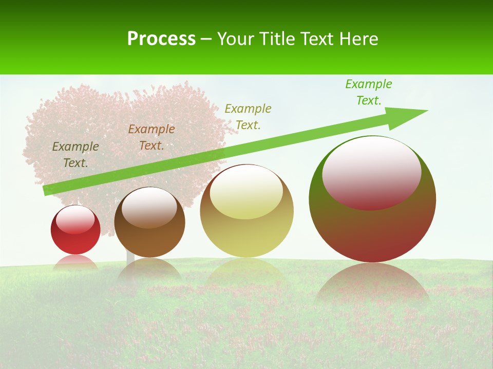 Tree In The Form Of Heart PowerPoint Template