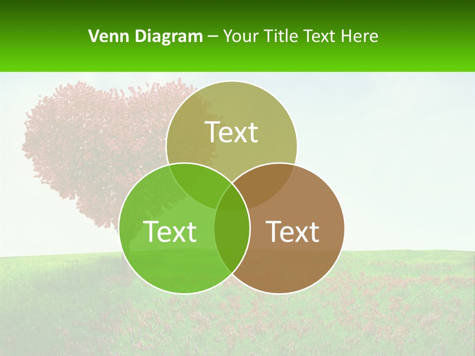 Tree In The Form Of Heart PowerPoint Template