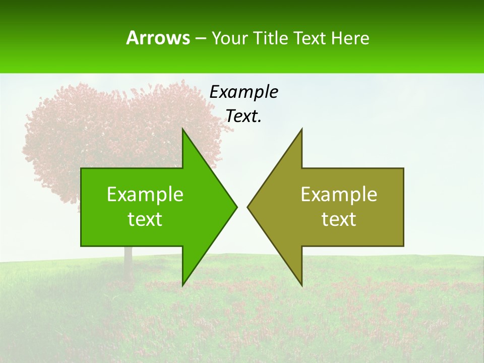 Tree In The Form Of Heart PowerPoint Template
