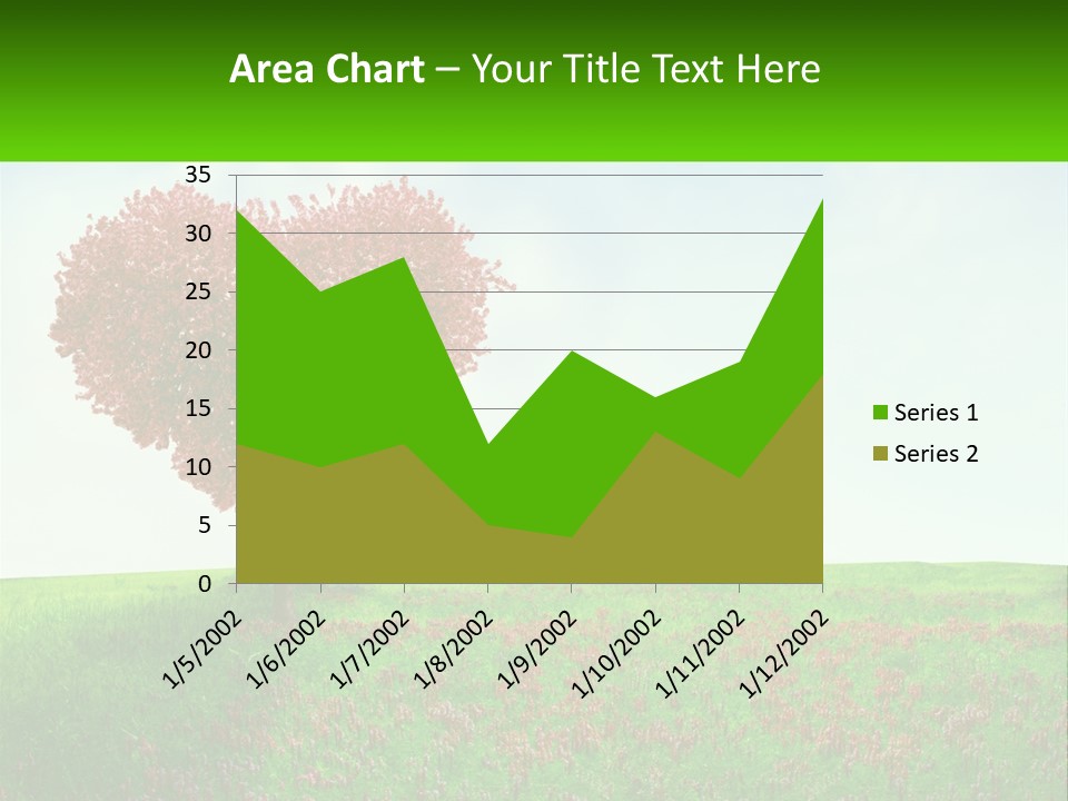 Tree In The Form Of Heart PowerPoint Template