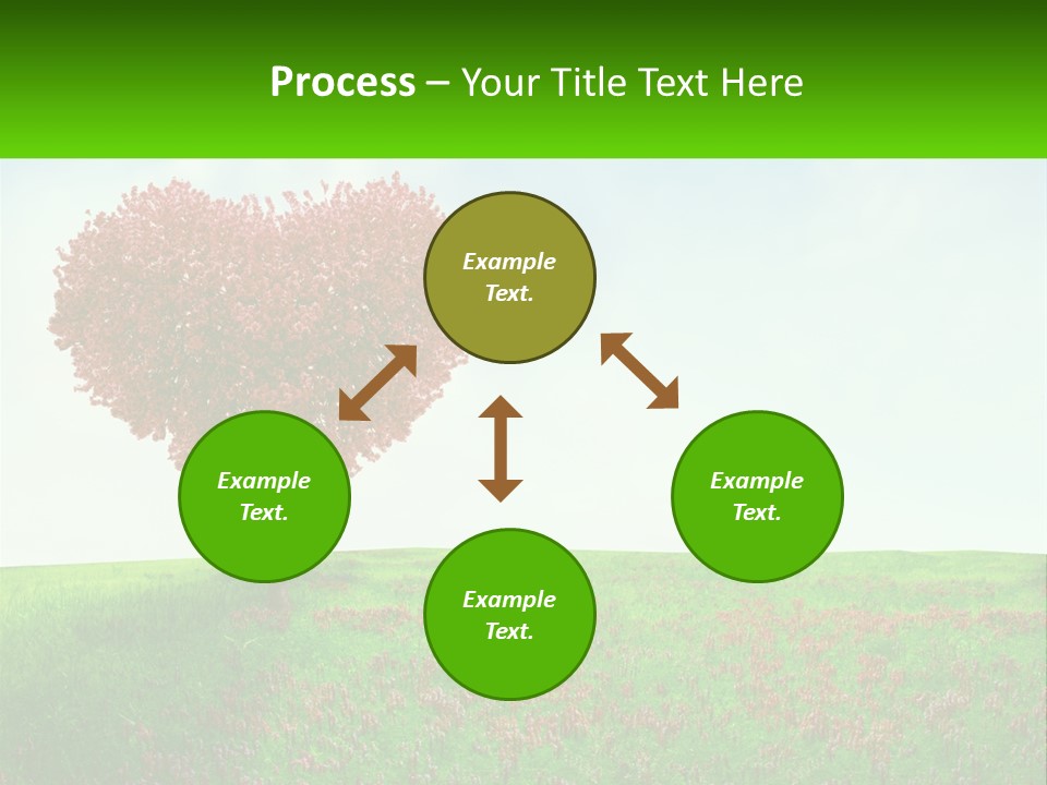 Tree In The Form Of Heart PowerPoint Template