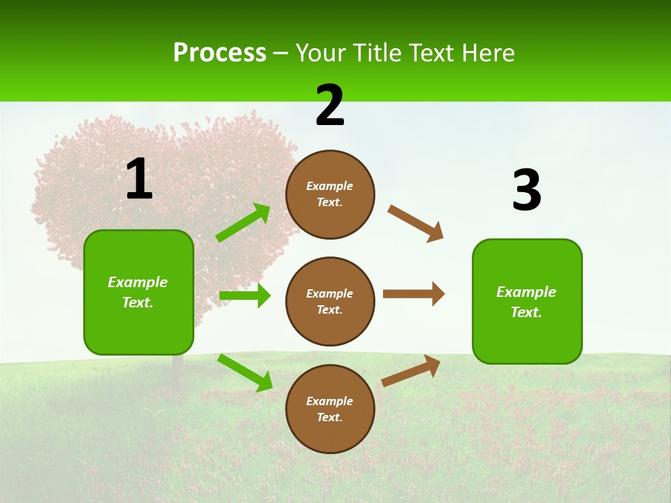 Tree In The Form Of Heart PowerPoint Template