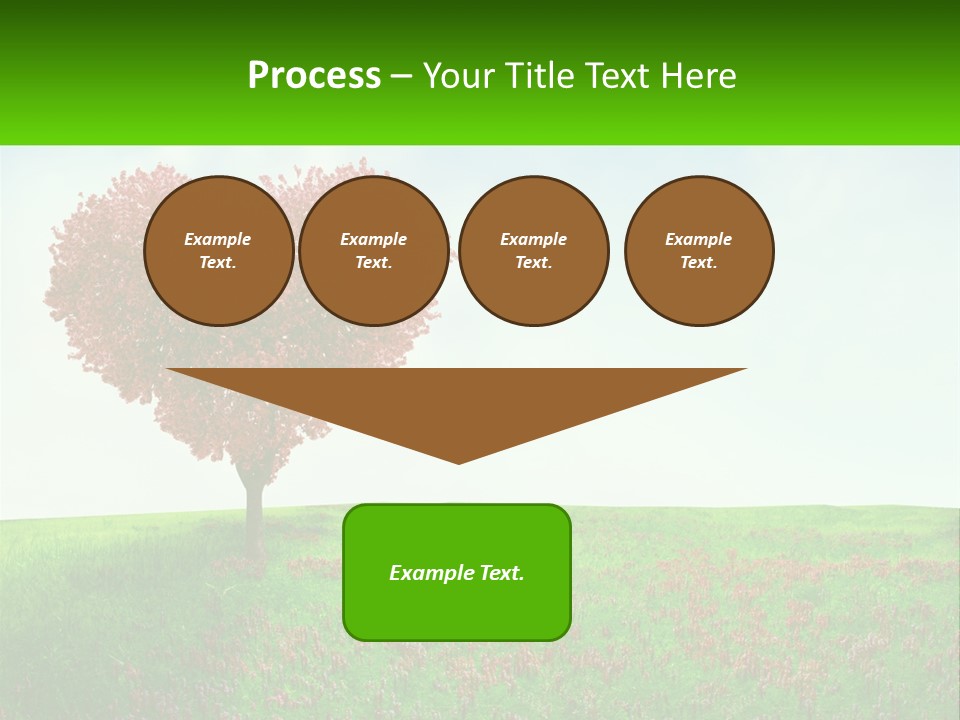 Tree In The Form Of Heart PowerPoint Template