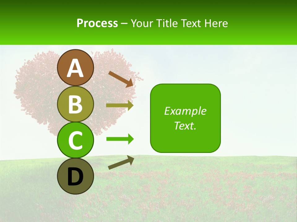 Tree In The Form Of Heart PowerPoint Template