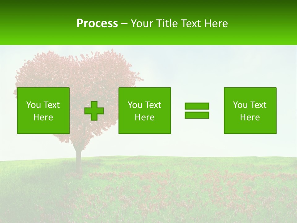Tree In The Form Of Heart PowerPoint Template