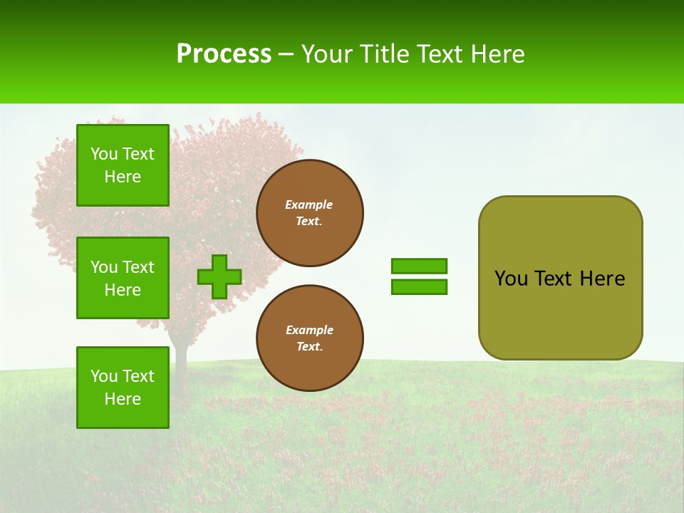 Tree In The Form Of Heart PowerPoint Template