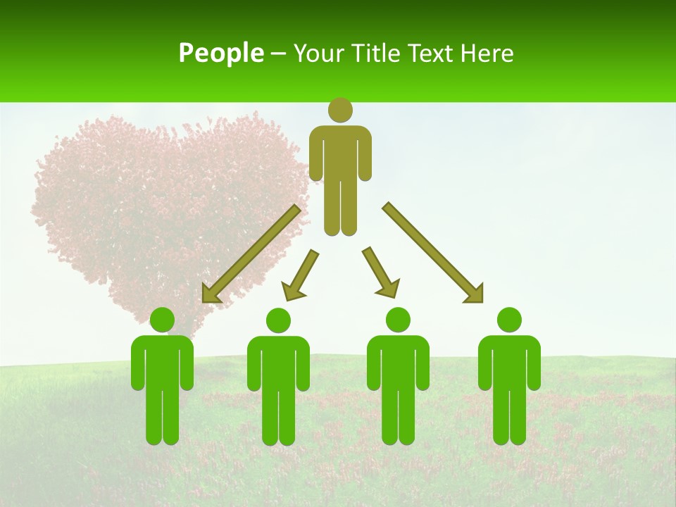 Tree In The Form Of Heart PowerPoint Template