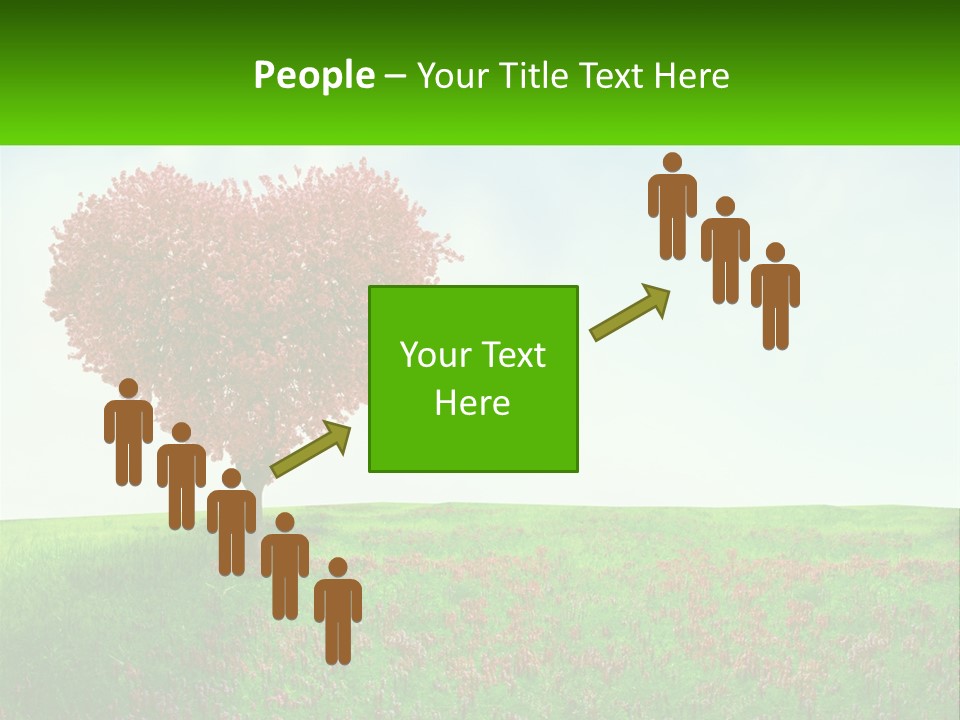 Tree In The Form Of Heart PowerPoint Template