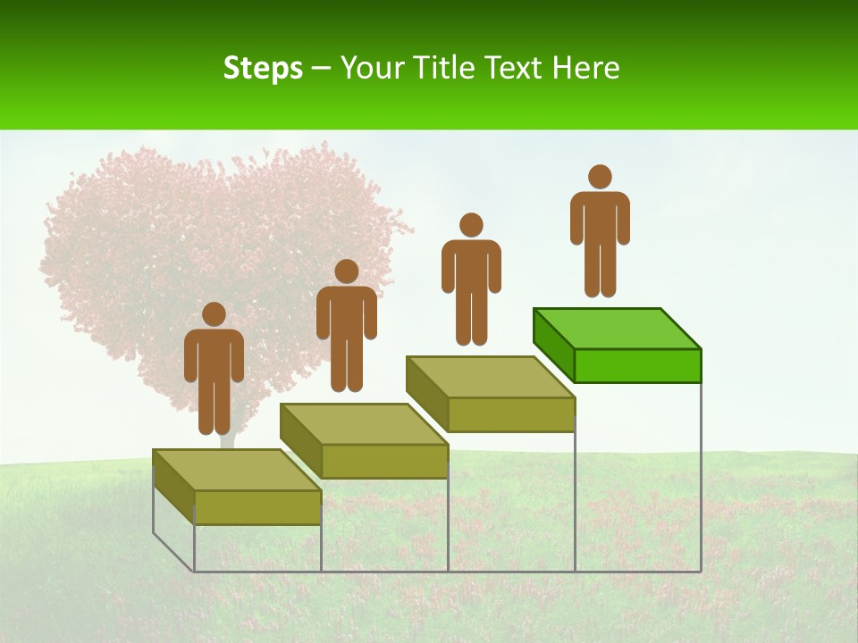 Tree In The Form Of Heart PowerPoint Template