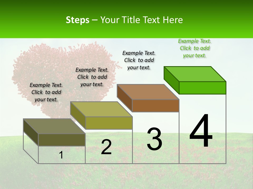 Tree In The Form Of Heart PowerPoint Template