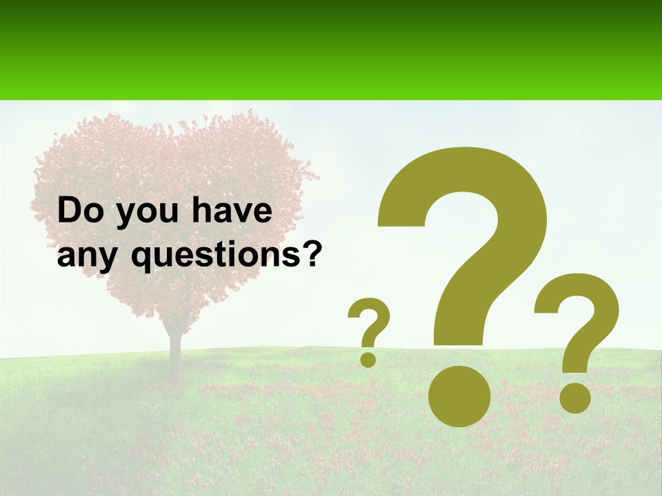 Tree In The Form Of Heart PowerPoint Template