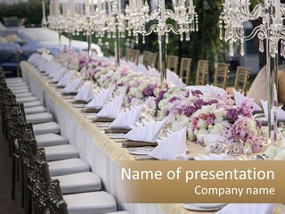 Wedding Table For Guests PowerPoint Template