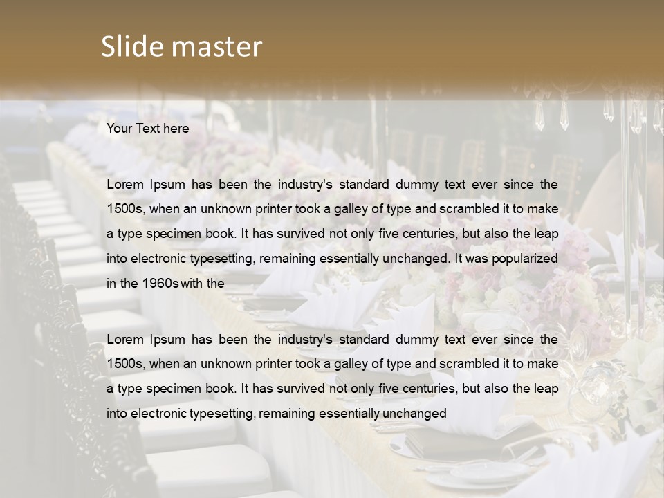 Wedding Table For Guests PowerPoint Template