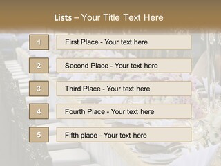 Wedding Table For Guests PowerPoint Template