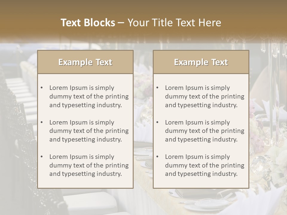 Wedding Table For Guests PowerPoint Template