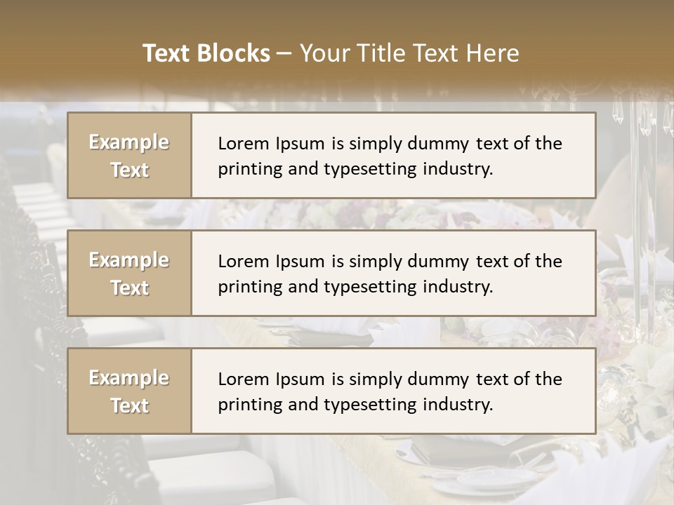 Wedding Table For Guests PowerPoint Template