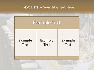 Wedding Table For Guests PowerPoint Template