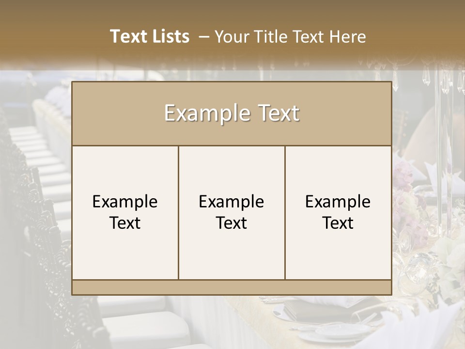 Wedding Table For Guests PowerPoint Template