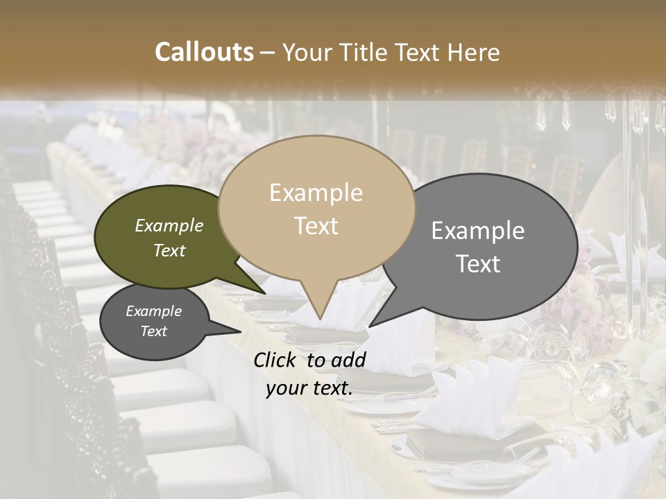 Wedding Table For Guests PowerPoint Template