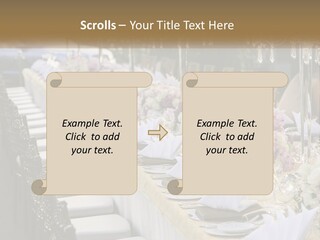 Wedding Table For Guests PowerPoint Template