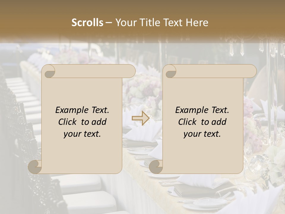 Wedding Table For Guests PowerPoint Template