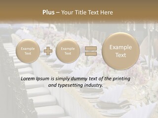 Wedding Table For Guests PowerPoint Template