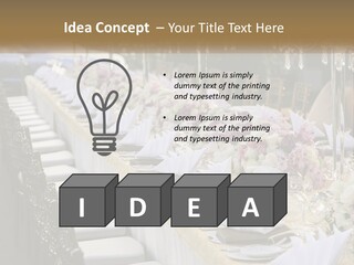 Wedding Table For Guests PowerPoint Template