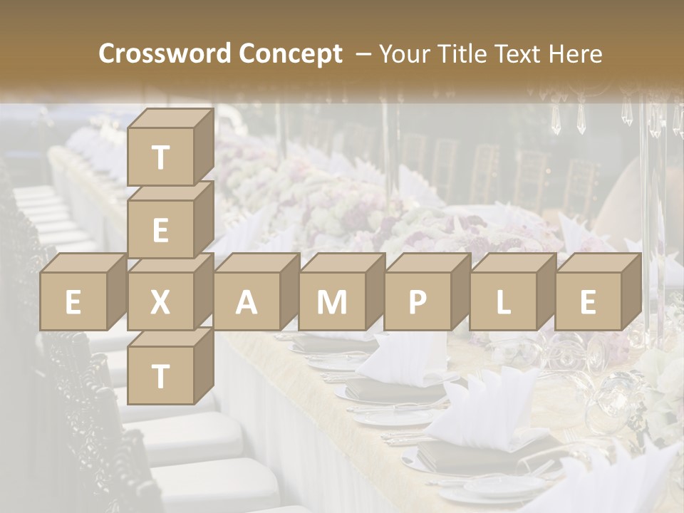 Wedding Table For Guests PowerPoint Template