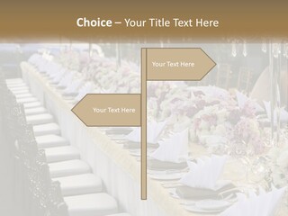 Wedding Table For Guests PowerPoint Template