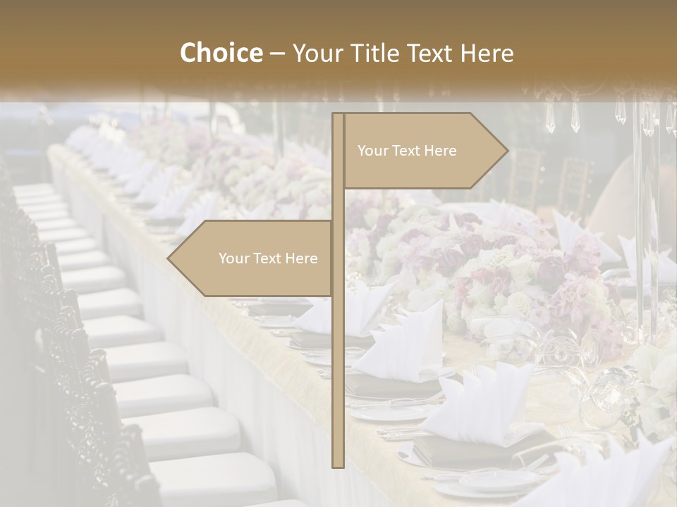 Wedding Table For Guests PowerPoint Template