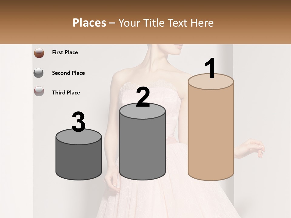 Girl In A Pink Dress PowerPoint Template
