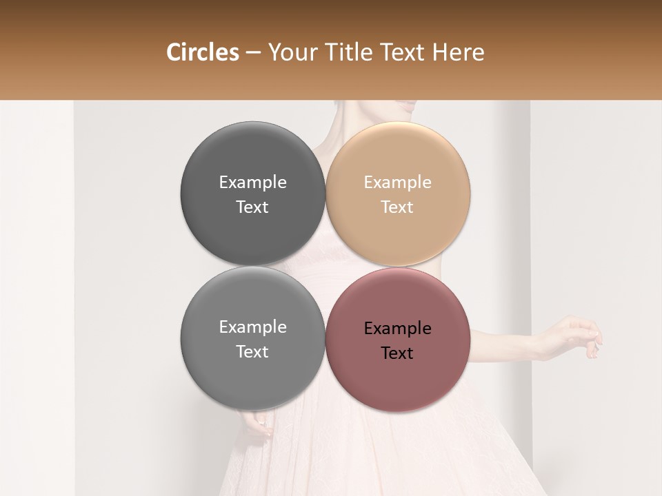 Girl In A Pink Dress PowerPoint Template
