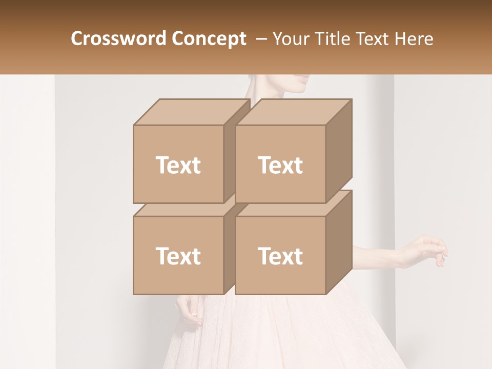 Girl In A Pink Dress PowerPoint Template