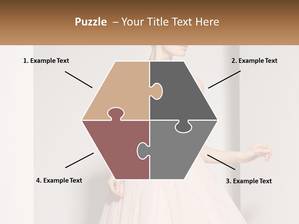 Girl In A Pink Dress PowerPoint Template