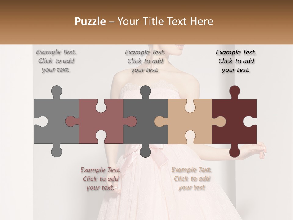 Girl In A Pink Dress PowerPoint Template