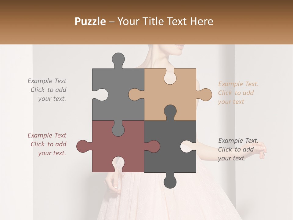 Girl In A Pink Dress PowerPoint Template