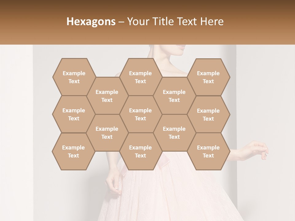Girl In A Pink Dress PowerPoint Template