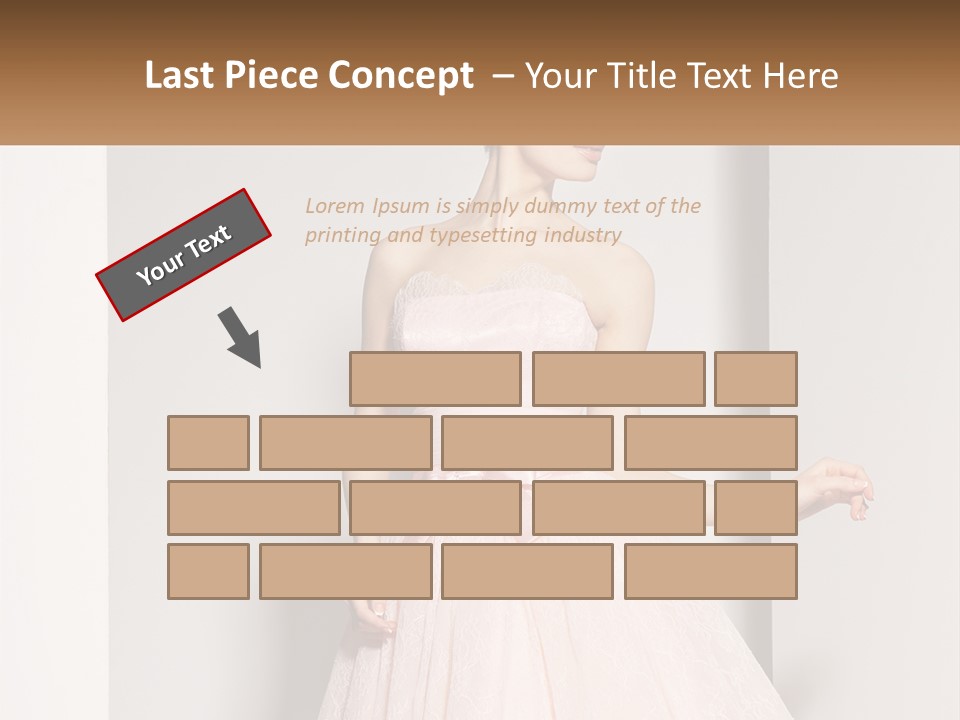 Girl In A Pink Dress PowerPoint Template
