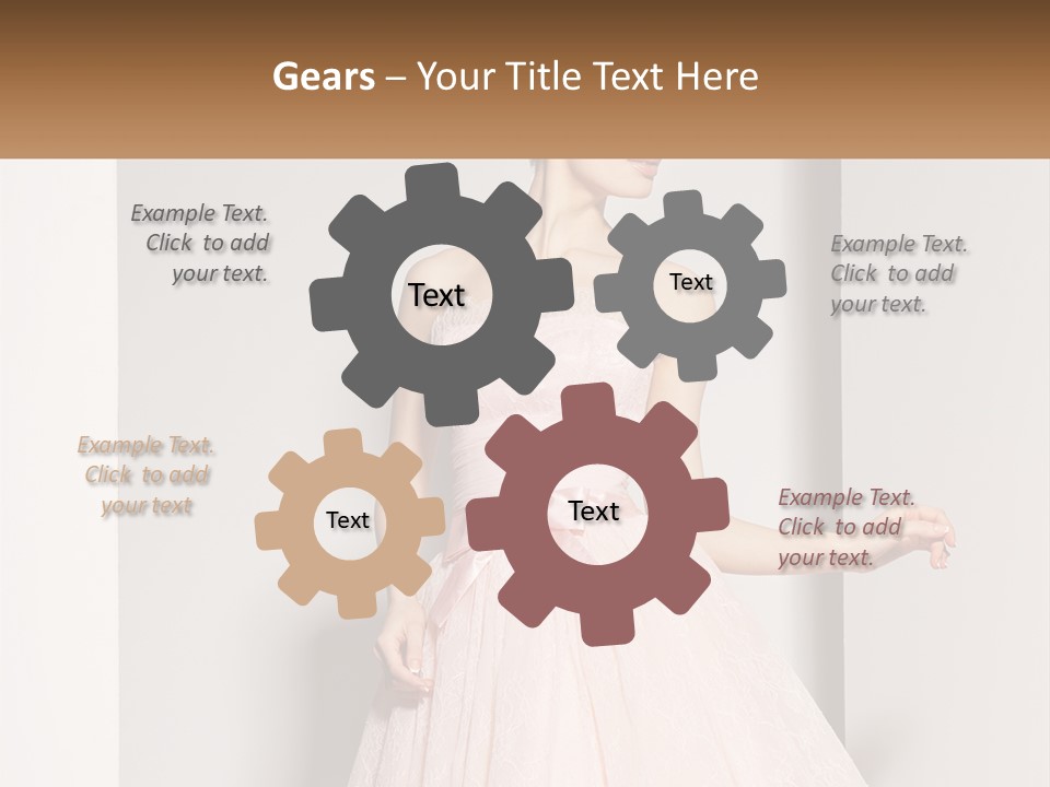 Girl In A Pink Dress PowerPoint Template
