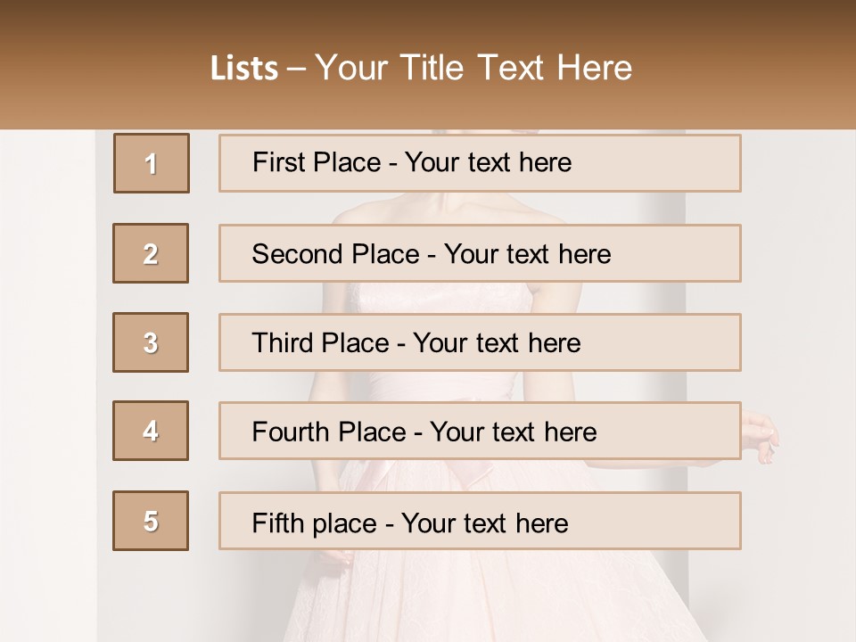 Girl In A Pink Dress PowerPoint Template