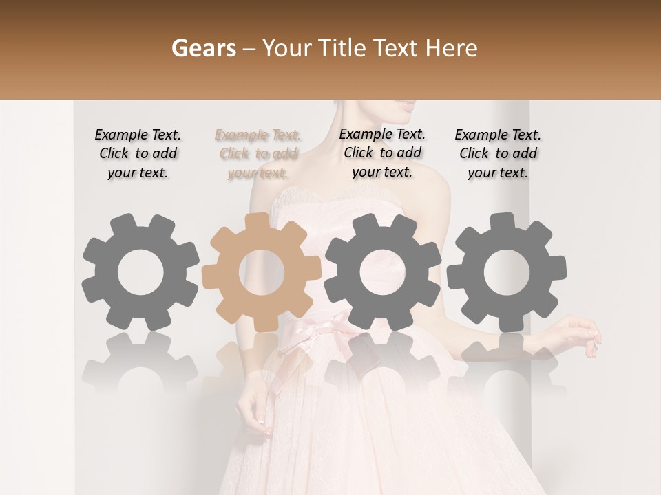 Girl In A Pink Dress PowerPoint Template