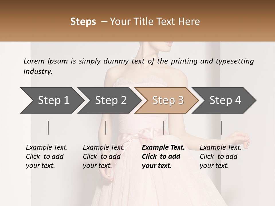 Girl In A Pink Dress PowerPoint Template
