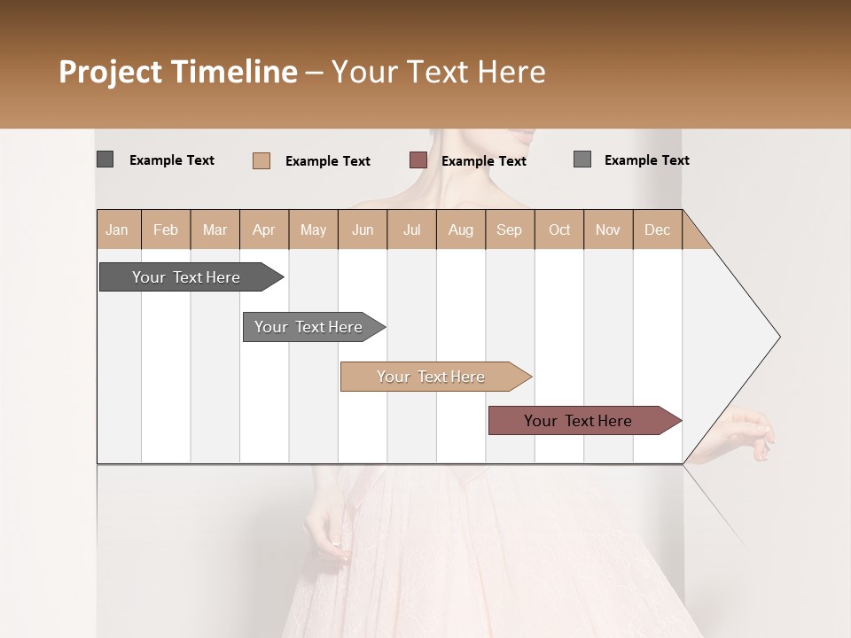 Girl In A Pink Dress PowerPoint Template