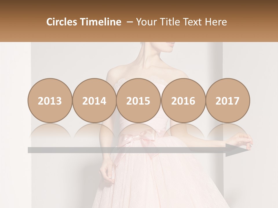 Girl In A Pink Dress PowerPoint Template